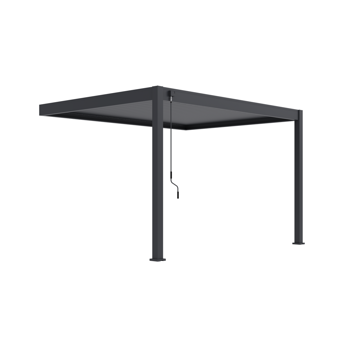 Orion Deluxe muurbevestiging lamellen overkapping 300x400 cm handmatig - Antraciet