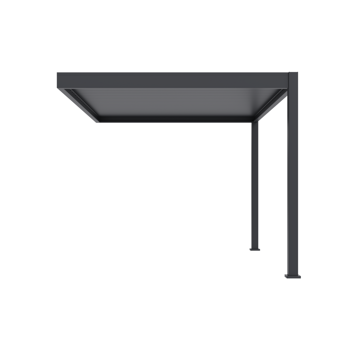 Orion Deluxe muurbevestiging lamellen overkapping 300x400 cm handmatig - Antraciet