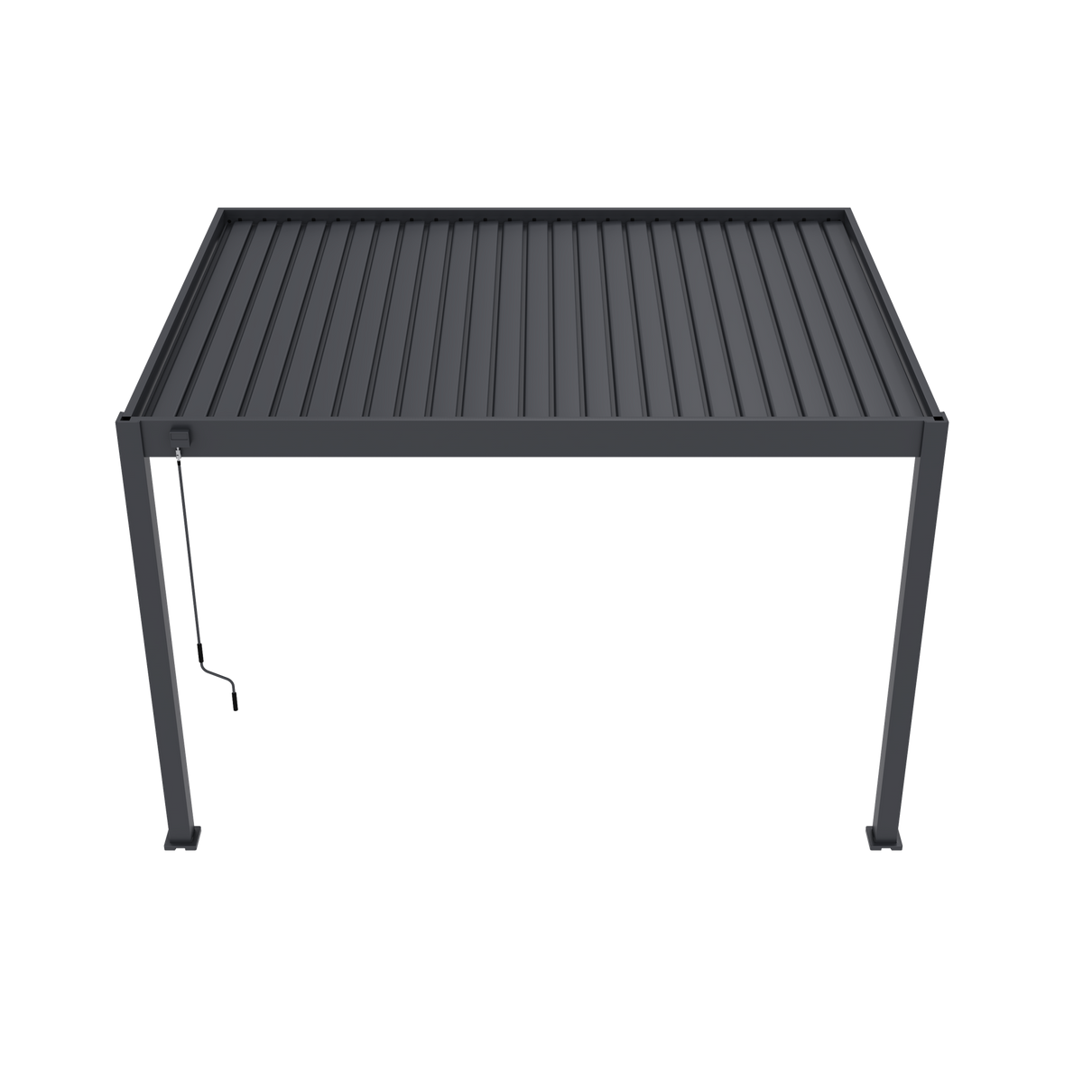 Orion Deluxe muurbevestiging lamellen overkapping 300x400 cm handmatig - Antraciet