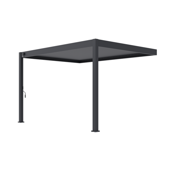 Orion Deluxe muurbevestiging lamellen overkapping 300x400 cm handmatig - Antraciet