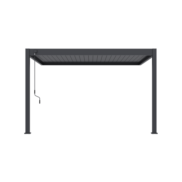Orion Deluxe muurbevestiging lamellen overkapping 300x400 cm handmatig - Antraciet