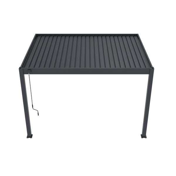 Orion Deluxe muurbevestiging lamellen overkapping 300x400 cm handmatig - Antraciet