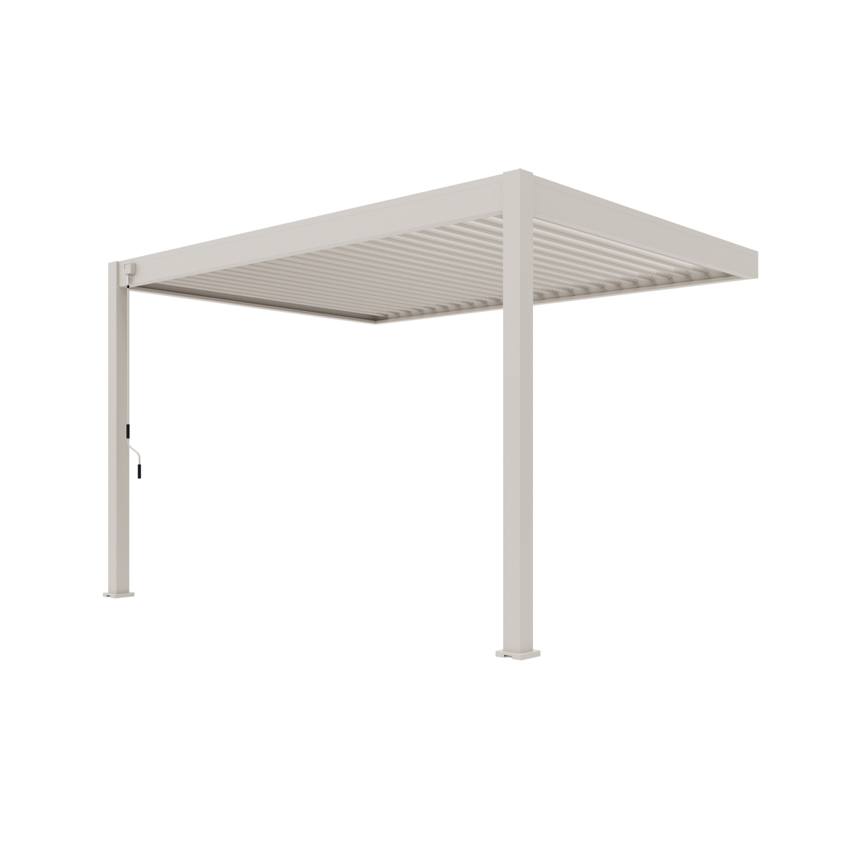 Orion Deluxe muurbevestiging lamellen overkapping 300x400 cm handmatig - Zand