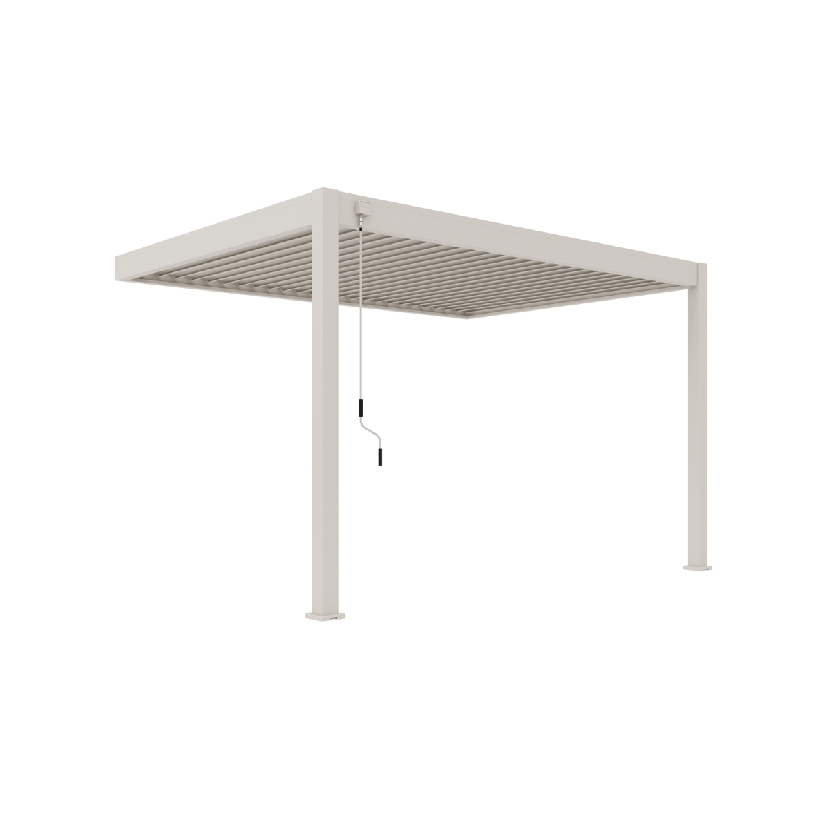 Orion Deluxe muurbevestiging lamellen overkapping 300x400 cm handmatig - Zand