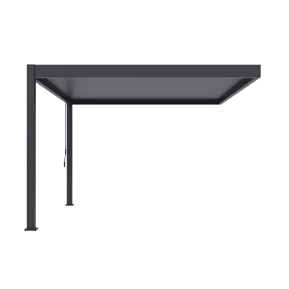 Orion Deluxe muurbevestiging lamellen overkapping 360x400 cm handmatig - Antraciet