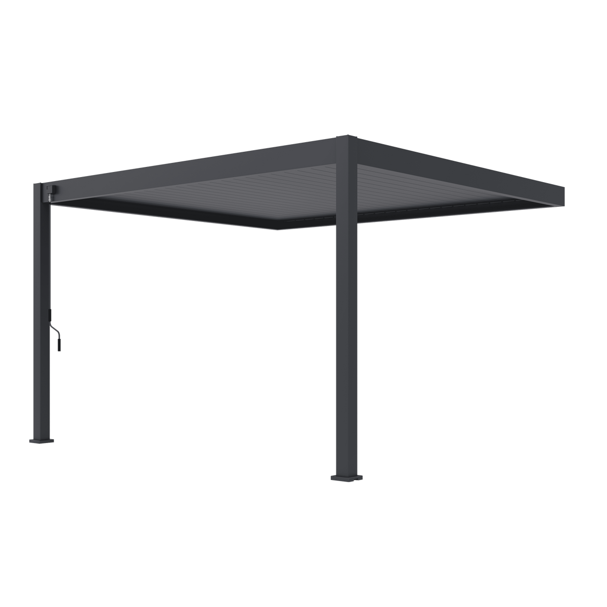 Orion Deluxe muurbevestiging lamellen overkapping 360x400 cm handmatig - Antraciet