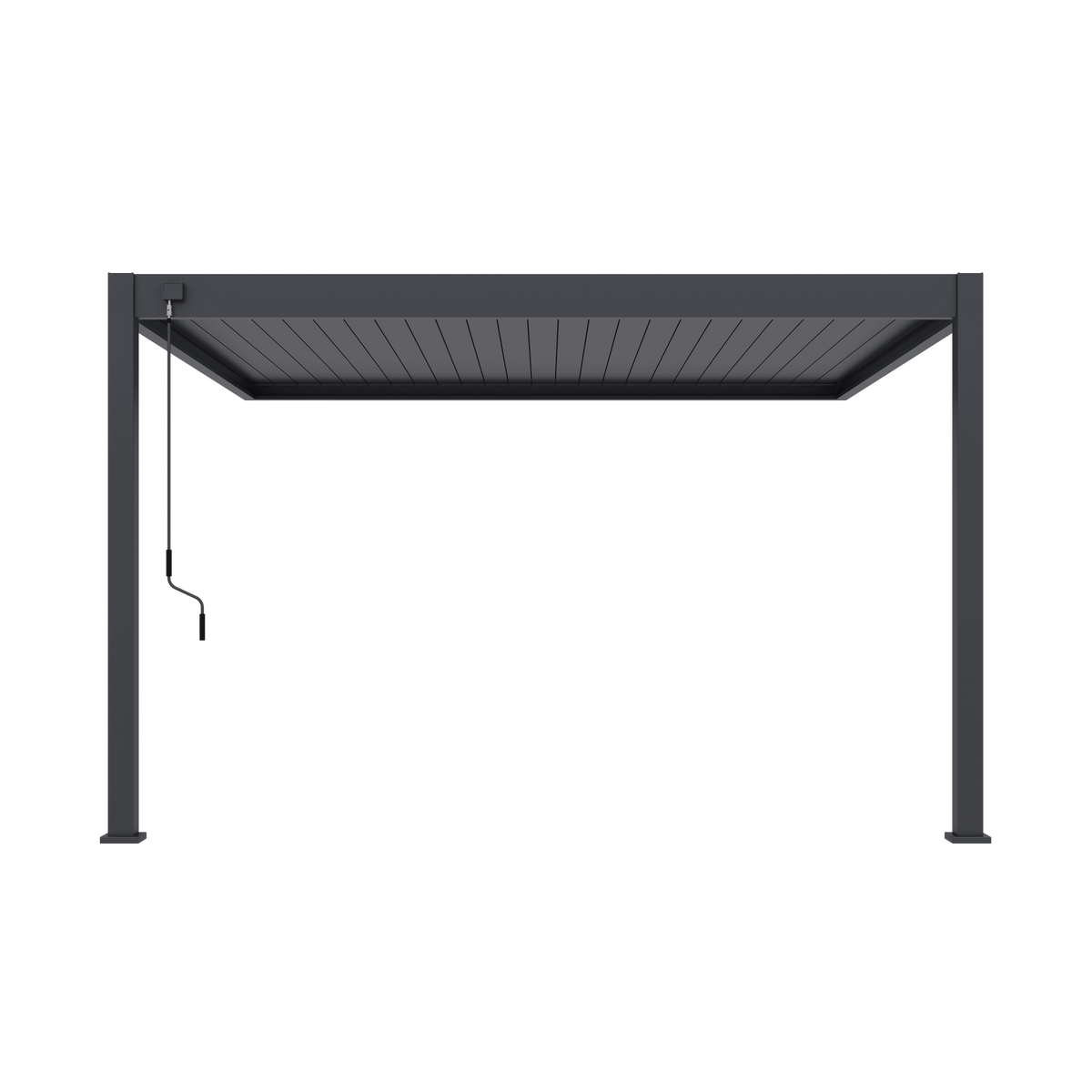 Orion Deluxe muurbevestiging lamellen overkapping 360x400 cm handmatig - Antraciet