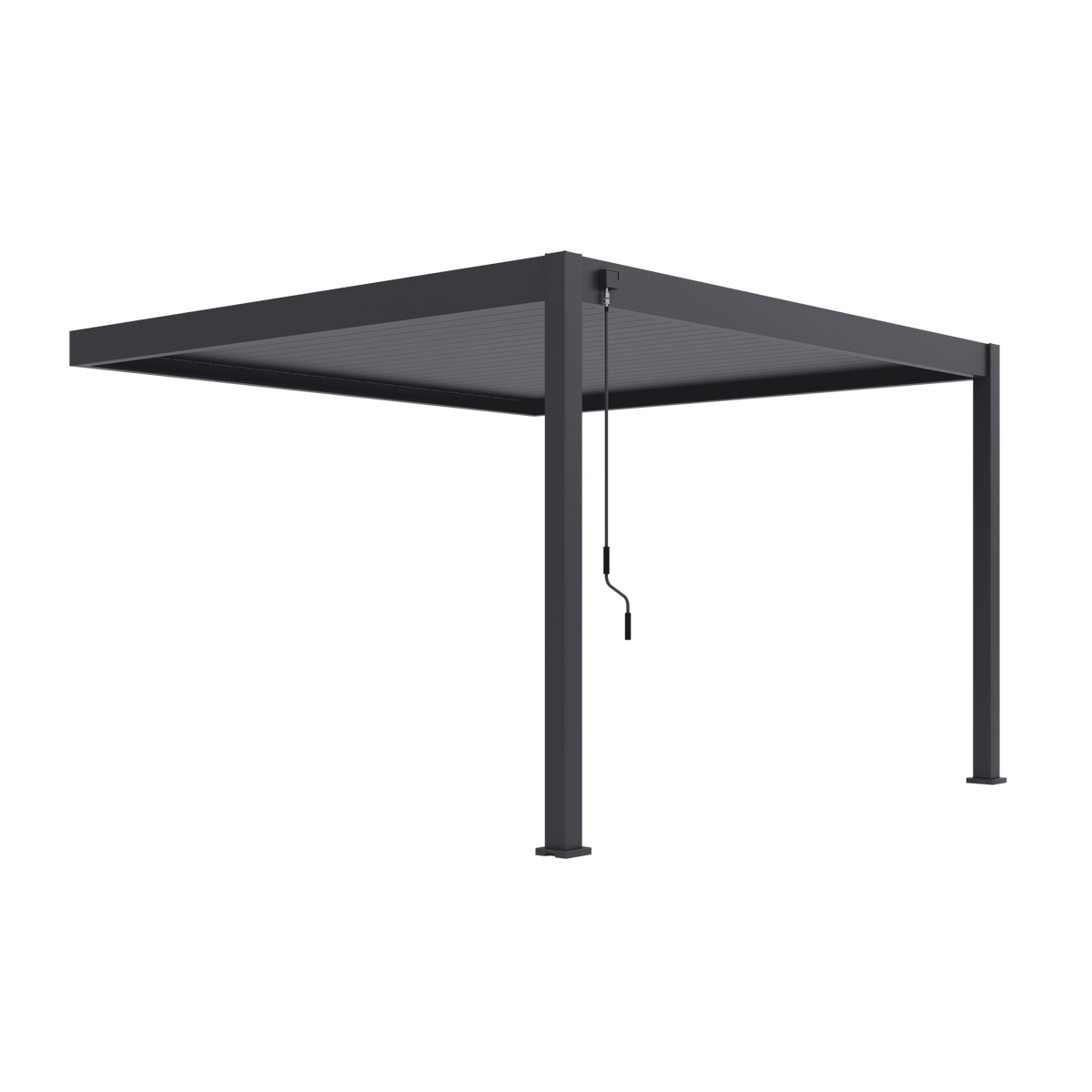 Orion Deluxe muurbevestiging lamellen overkapping 360x400 cm handmatig - Antraciet