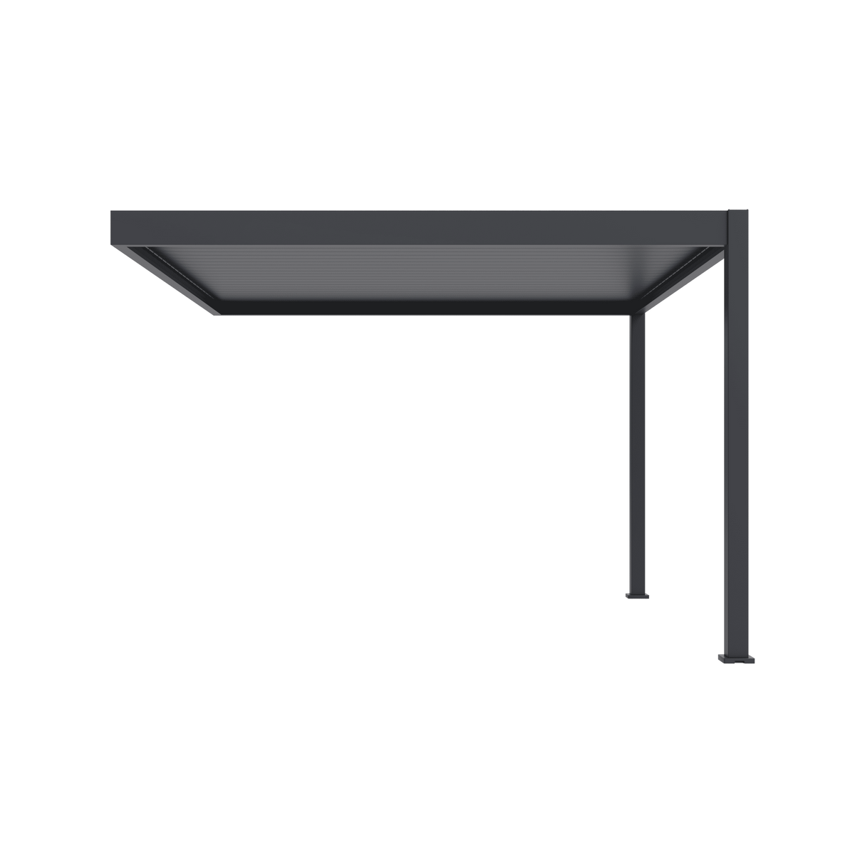 Orion Deluxe muurbevestiging lamellen overkapping 360x400 cm handmatig - Antraciet