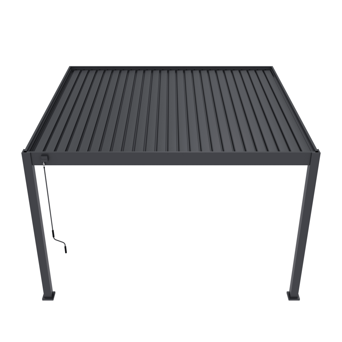 Orion Deluxe muurbevestiging lamellen overkapping 360x400 cm handmatig - Antraciet