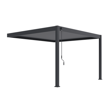 Orion Deluxe muurbevestiging lamellen overkapping 360x400 cm handmatig - Antraciet