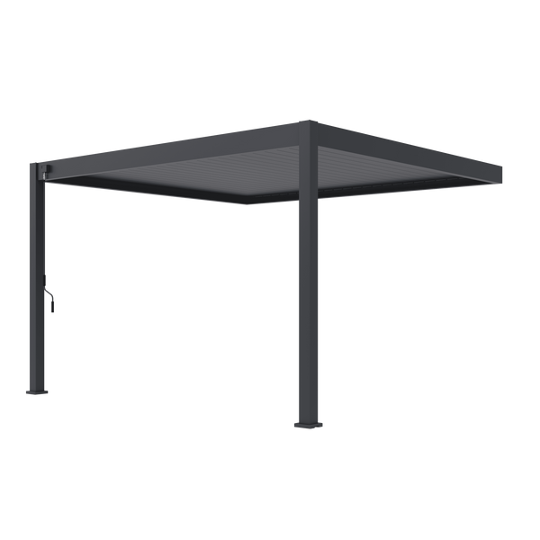 Orion Deluxe muurbevestiging lamellen overkapping 360x400 cm handmatig - Antraciet