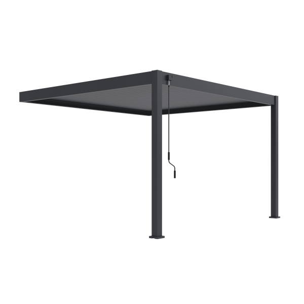 Orion Deluxe muurbevestiging lamellen overkapping 360x400 cm handmatig - Antraciet