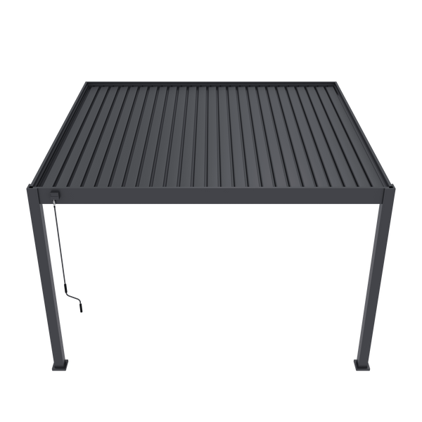 Orion Deluxe muurbevestiging lamellen overkapping 360x400 cm handmatig - Antraciet