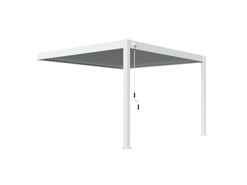 Orion Deluxe muurbevestiging lamellen overkapping 360x400 cm handmatig - Wit