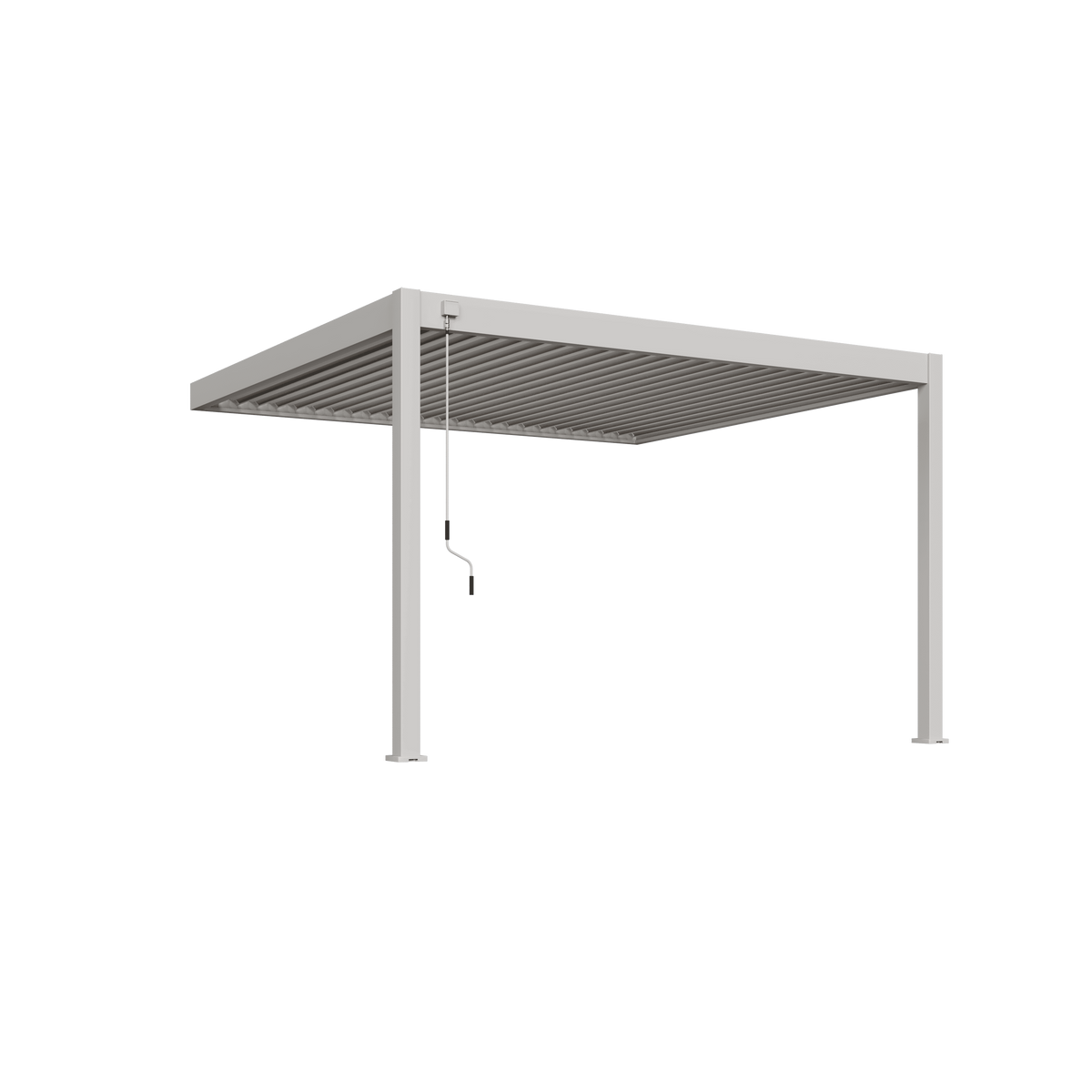 Orion Deluxe muurbevestiging lamellen overkapping 360x400 cm handmatig - Zand