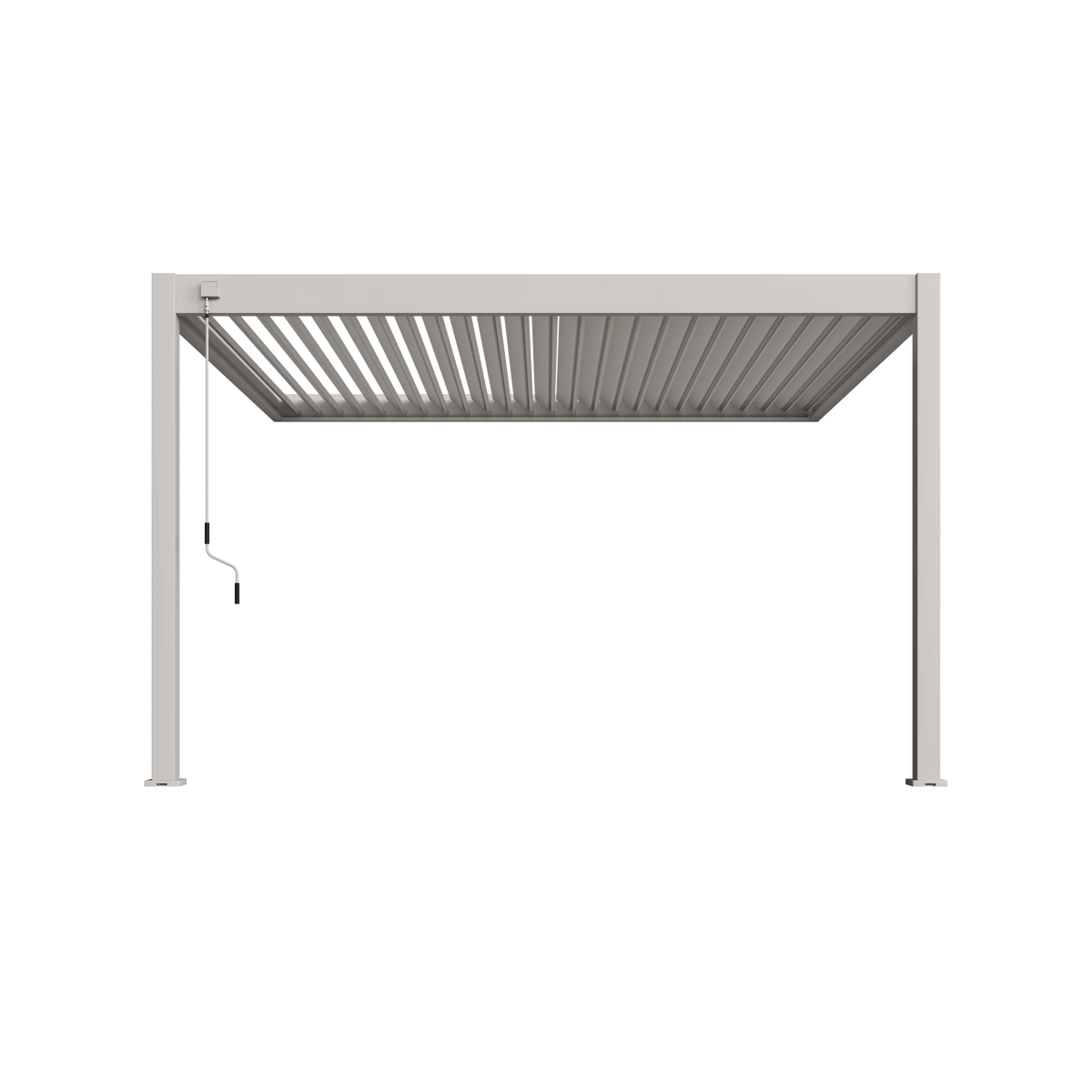 Orion Deluxe muurbevestiging lamellen overkapping 360x400 cm handmatig - Zand