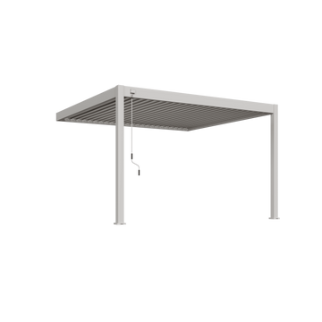 Orion Deluxe muurbevestiging lamellen overkapping 360x400 cm handmatig - Zand