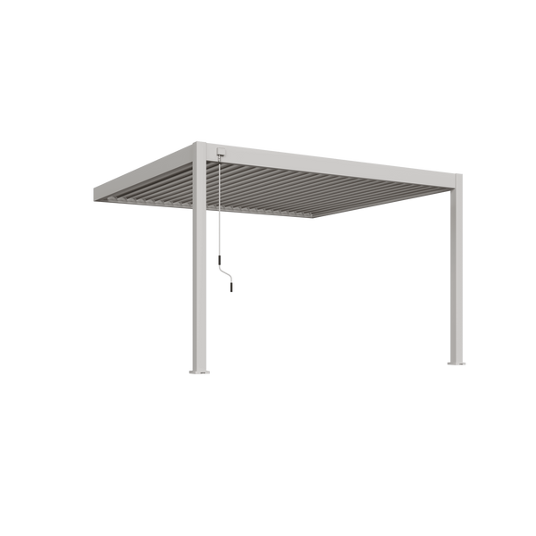 Orion Deluxe muurbevestiging lamellen overkapping 360x400 cm handmatig - Zand