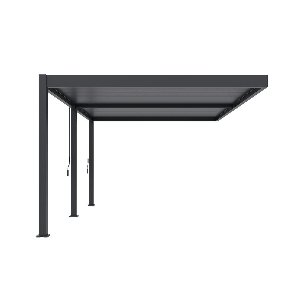 Orion Deluxe muurbevestiging lamellen overkapping 360x530 cm handmatig - Antraciet