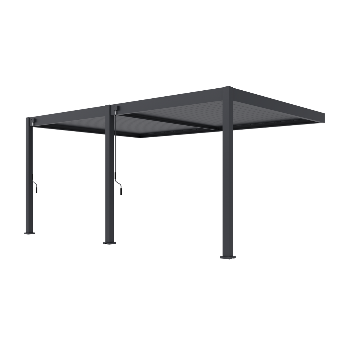 Orion Deluxe muurbevestiging lamellen overkapping 360x530 cm handmatig - Antraciet