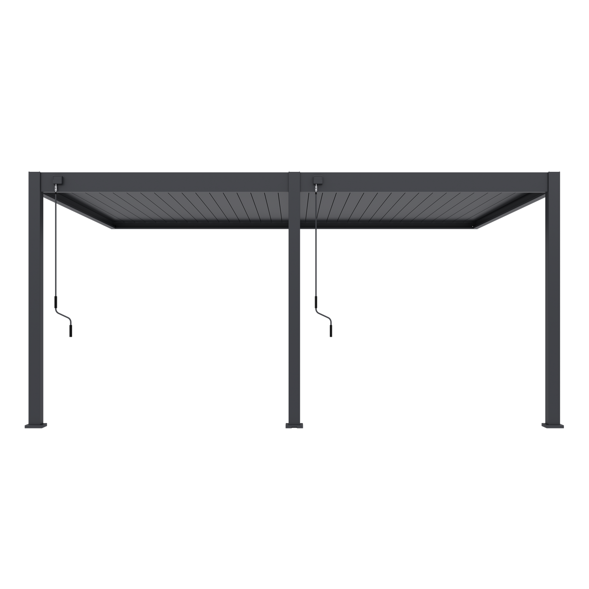 Orion Deluxe muurbevestiging lamellen overkapping 360x530 cm handmatig - Antraciet