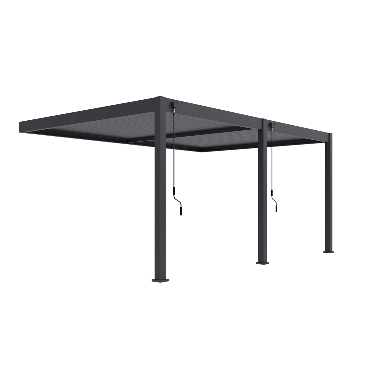 Orion Deluxe muurbevestiging lamellen overkapping 360x530 cm handmatig - Antraciet