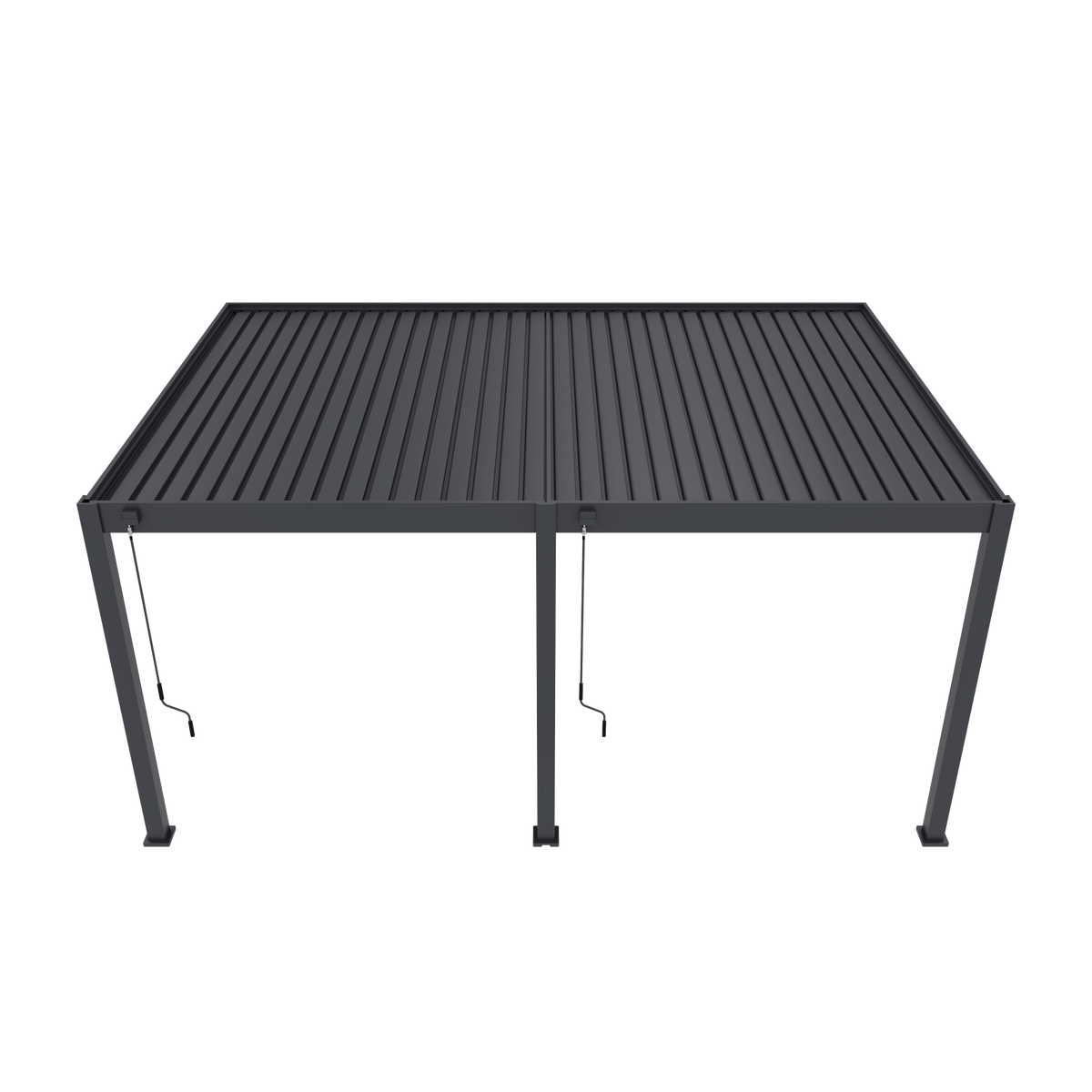 Orion Deluxe muurbevestiging lamellen overkapping 360x530 cm handmatig - Antraciet