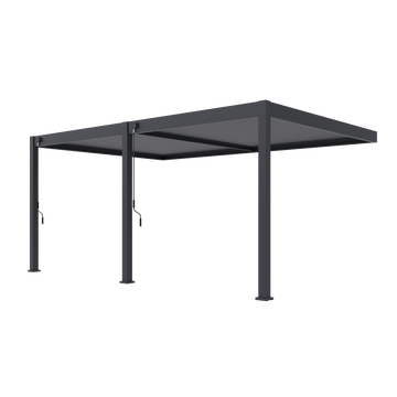 Orion Deluxe muurbevestiging lamellen overkapping 360x530 cm handmatig - Antraciet