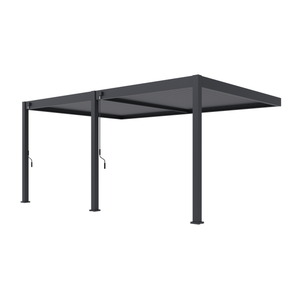 Orion Deluxe muurbevestiging lamellen overkapping 360x530 cm handmatig - Antraciet