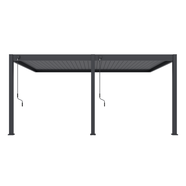 Orion Deluxe muurbevestiging lamellen overkapping 360x530 cm handmatig - Antraciet