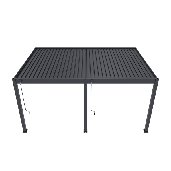 Orion Deluxe muurbevestiging lamellen overkapping 360x530 cm handmatig - Antraciet