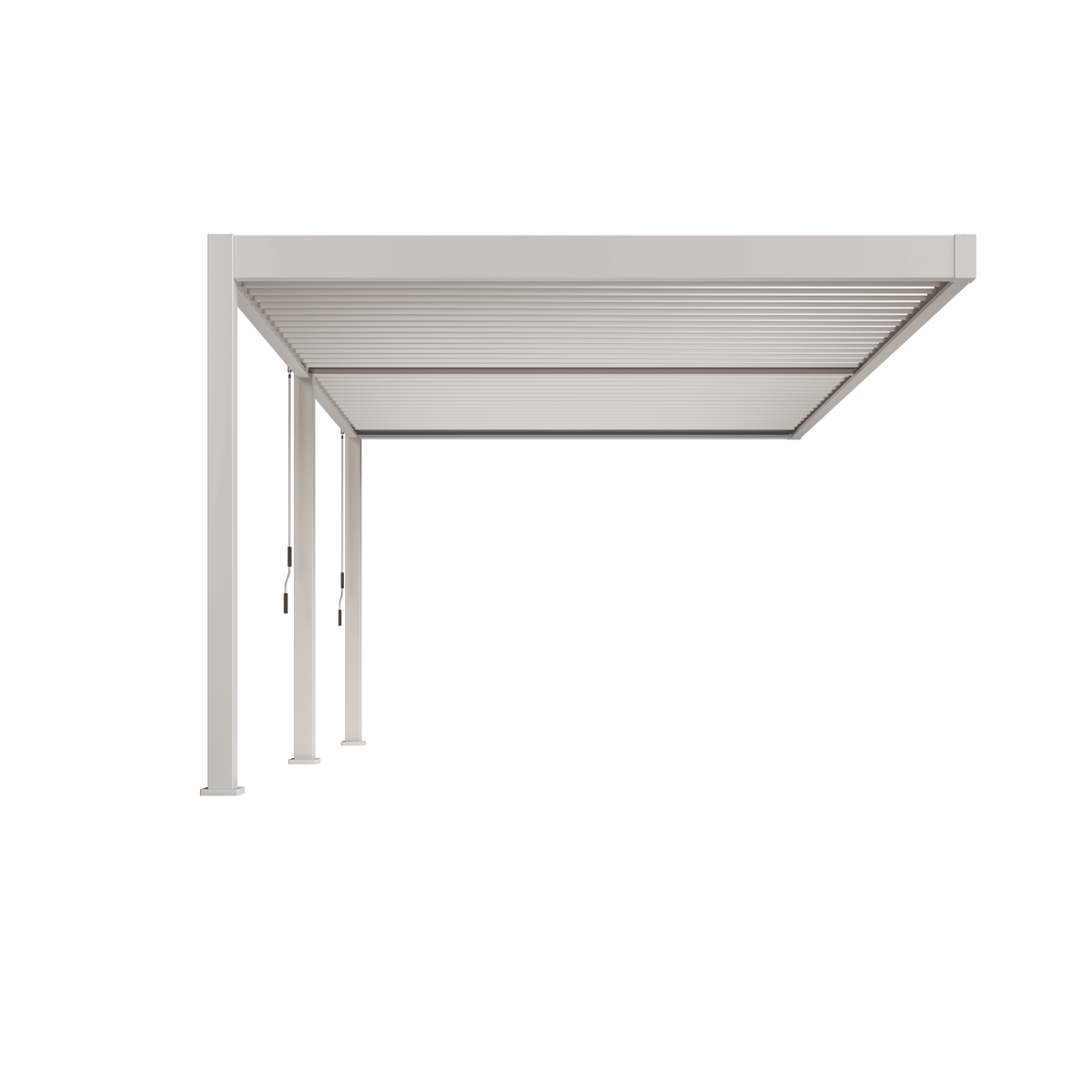 Orion Deluxe muurbevestiging lamellen overkapping 360x530 cm handmatig - Zand