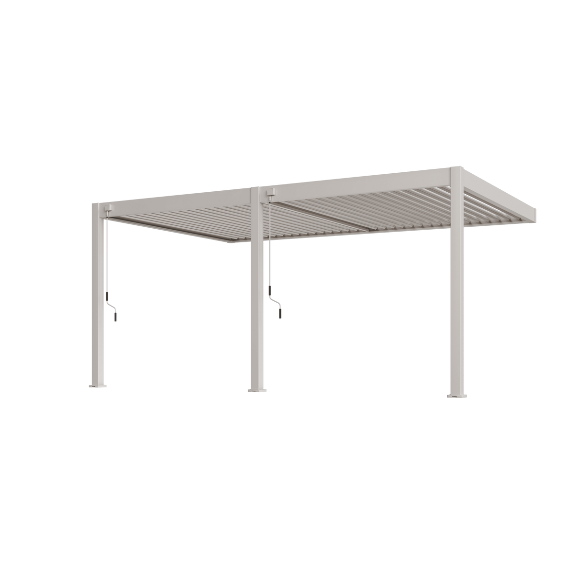 Orion Deluxe muurbevestiging lamellen overkapping 360x530 cm handmatig - Zand