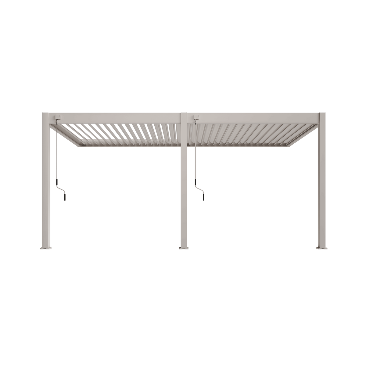 Orion Deluxe muurbevestiging lamellen overkapping 360x530 cm handmatig - Zand