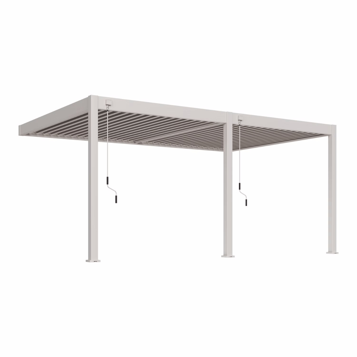 Orion Deluxe muurbevestiging lamellen overkapping 360x530 cm handmatig - Zand