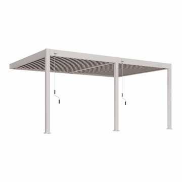 Orion Deluxe muurbevestiging lamellen overkapping 360x530 cm handmatig - Zand