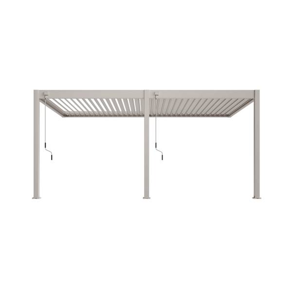 Orion Deluxe muurbevestiging lamellen overkapping 360x530 cm handmatig - Zand