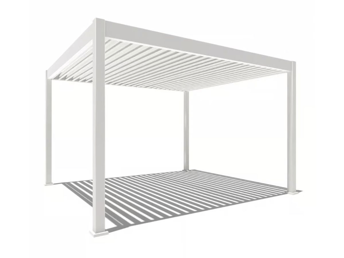 Orion Deluxe vrijstaand lamellen overkapping 360x400 cm elektrisch - Wit