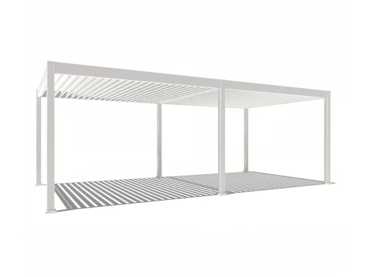 Orion Deluxe vrijstaand lamellen overkapping 360x720 cm elektrisch - Wit