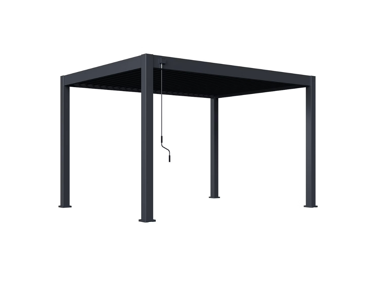 Orion Premium vrijstaand lamellen overkapping 300x400 cm handmatig - Antraciet