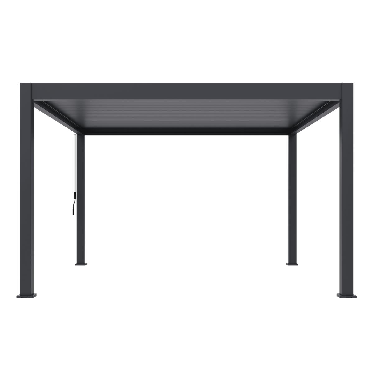 Orion Premium vrijstaand lamellen overkapping 400x400 cm handmatig - Antraciet