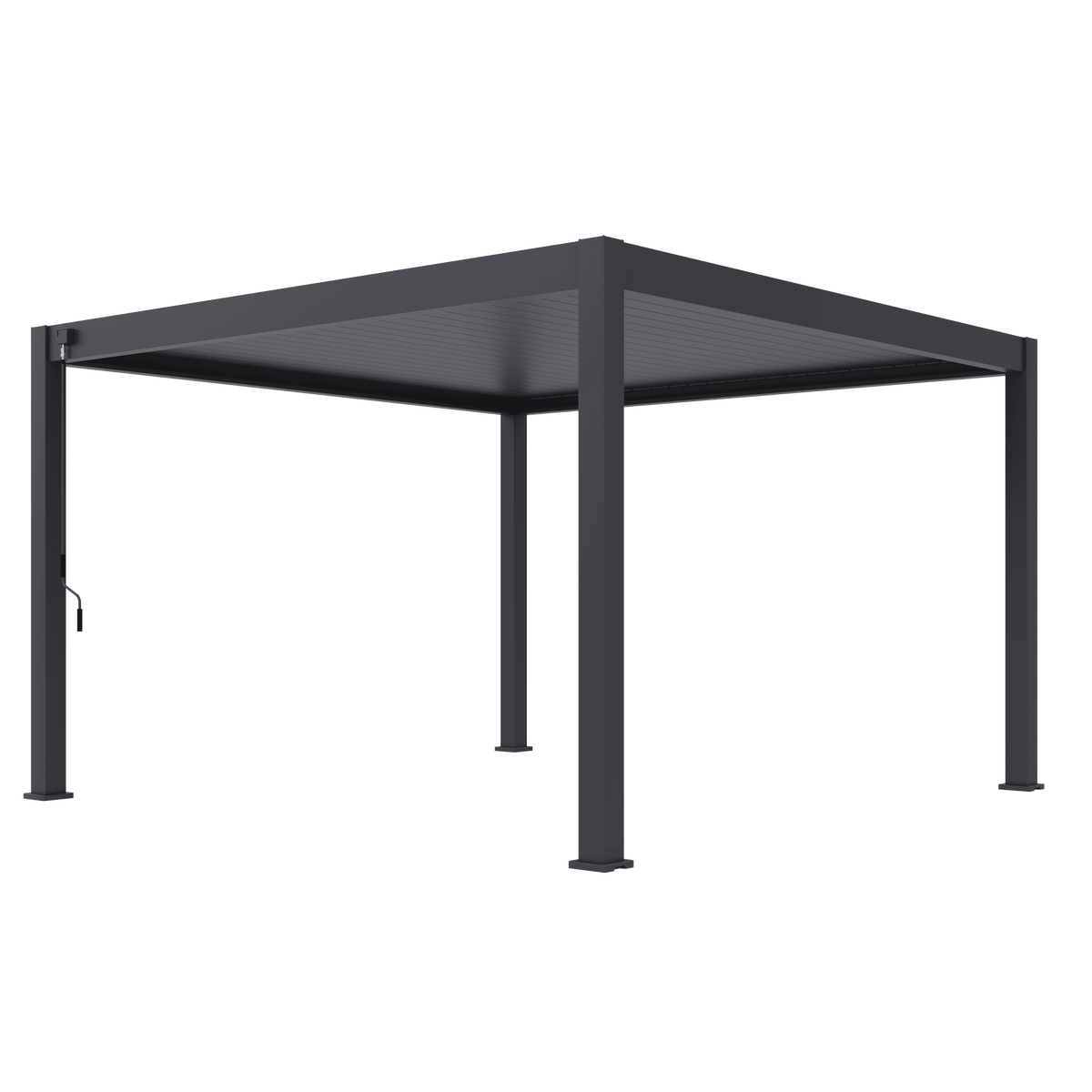 Orion Premium vrijstaand lamellen overkapping 400x400 cm handmatig - Antraciet