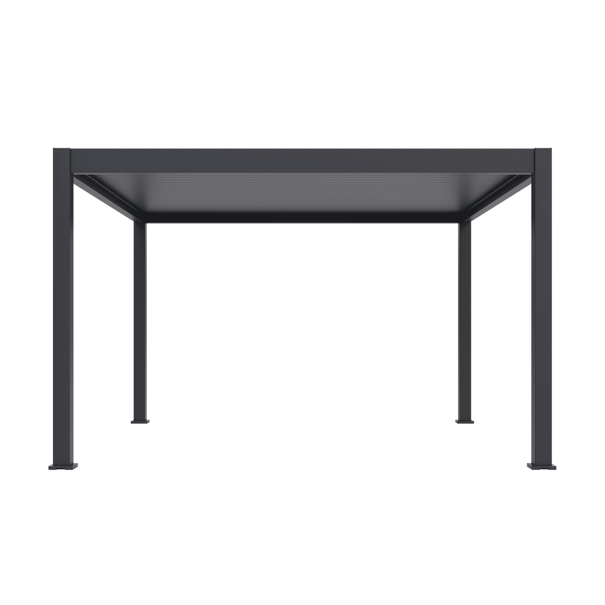 Orion Premium vrijstaand lamellen overkapping 400x400 cm handmatig - Antraciet