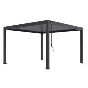 Orion Premium vrijstaand lamellen overkapping 400x400 cm handmatig - Antraciet