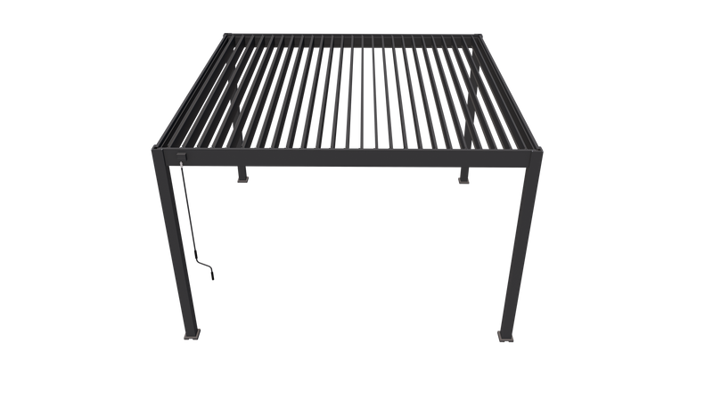 Orion Premium vrijstaand lamellen overkapping 400x400 cm handmatig - Antraciet