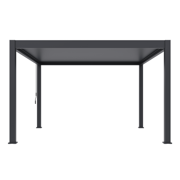 Orion Premium vrijstaand lamellen overkapping 400x400 cm handmatig - Antraciet