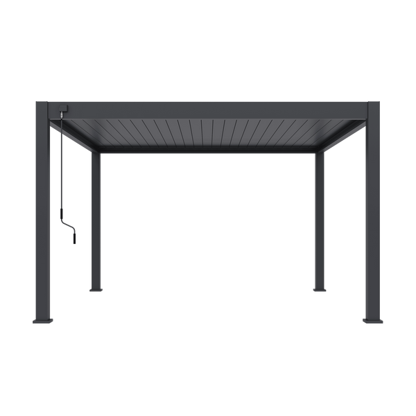 Orion Premium vrijstaand lamellen overkapping 400x400 cm handmatig - Antraciet