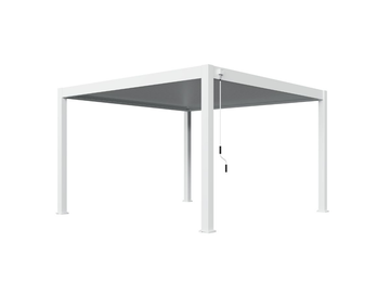 Orion Premium vrijstaand lamellen overkapping 400x400 cm handmatig - Wit