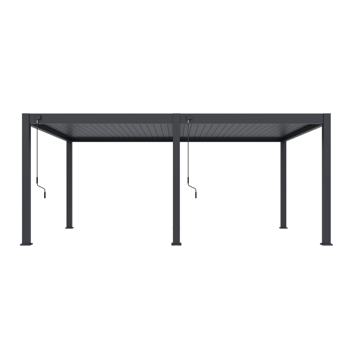 Orion Premium vrijstaand lamellen overkapping 400x600 cm handmatig - Antraciet